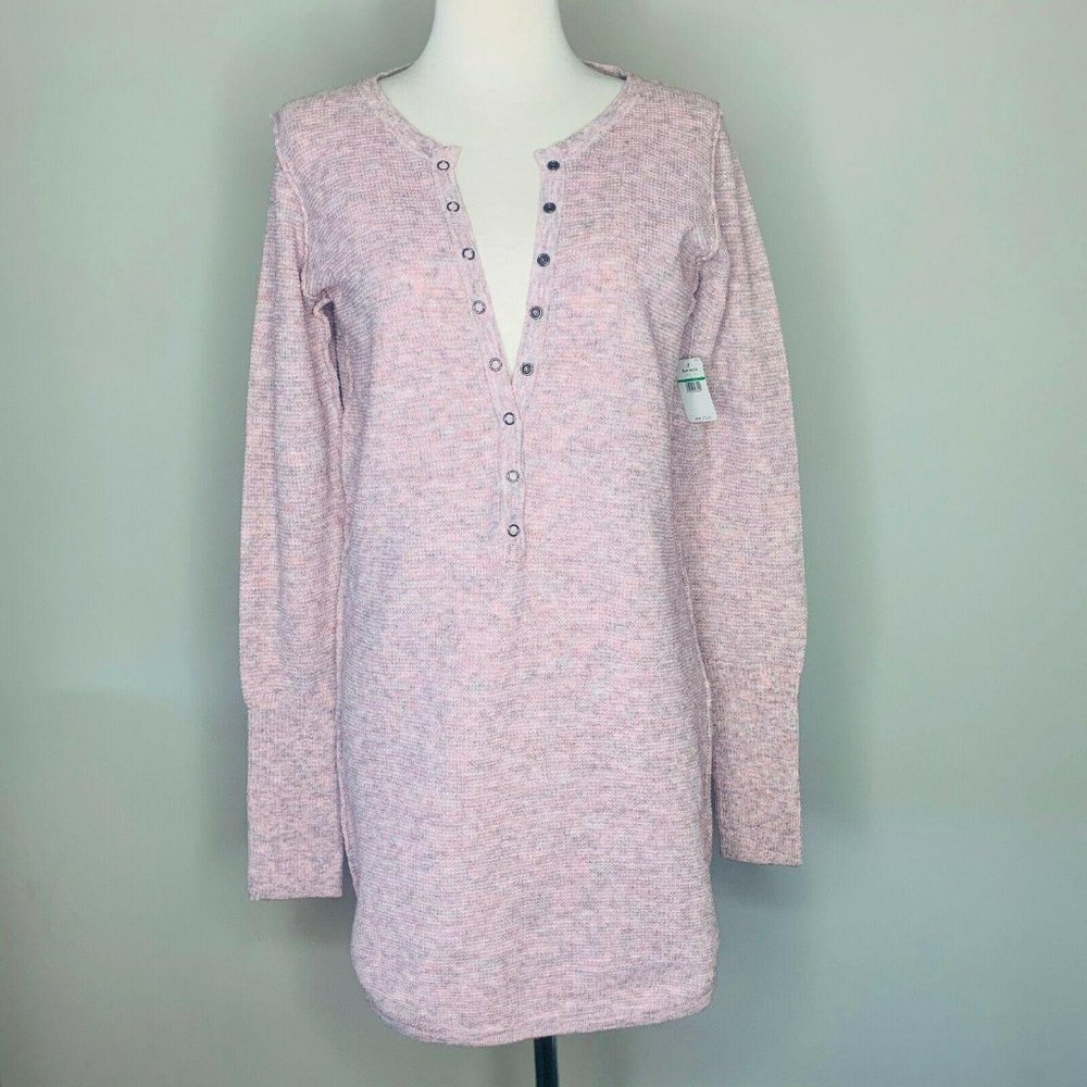 Free People Womens Large L Think Thermal Henley - Picture 8 of 11